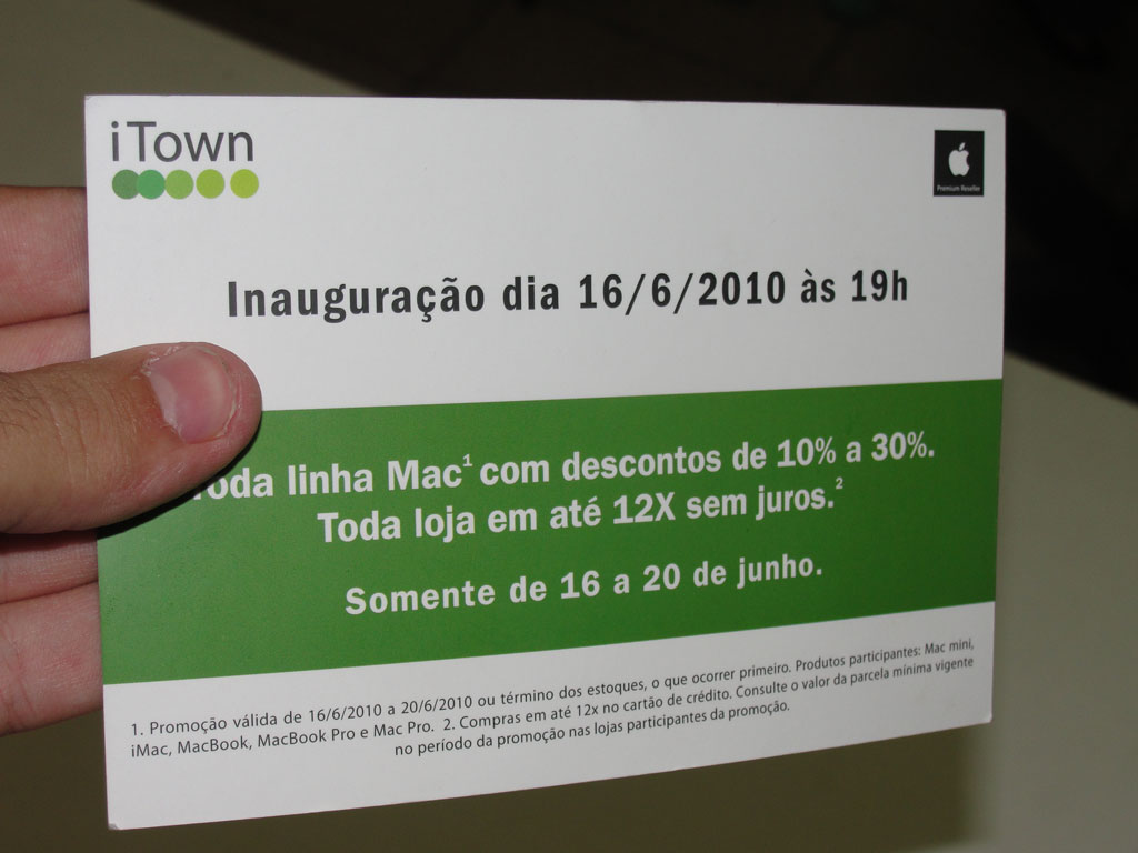 Convite Inauguração iTown