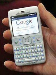 google-phone1 O Android (exibido durante feira de telefonia móvel em Barcelona, no início do ano).