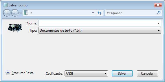 Bloco de notas - Salvando arquivo