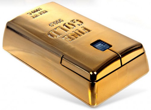 mousegold Mouse feito de ouro
