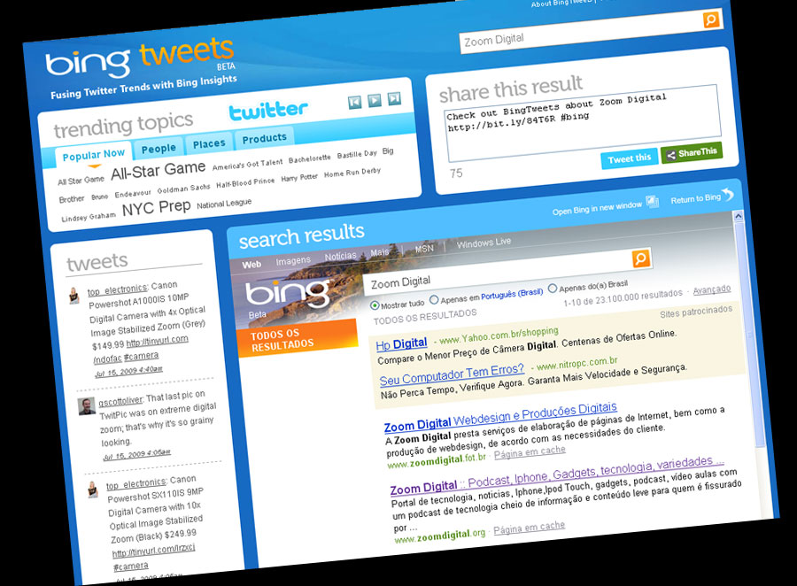 BingTwitter Busca Bing e Twitter