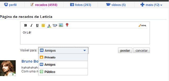 Recados Privados