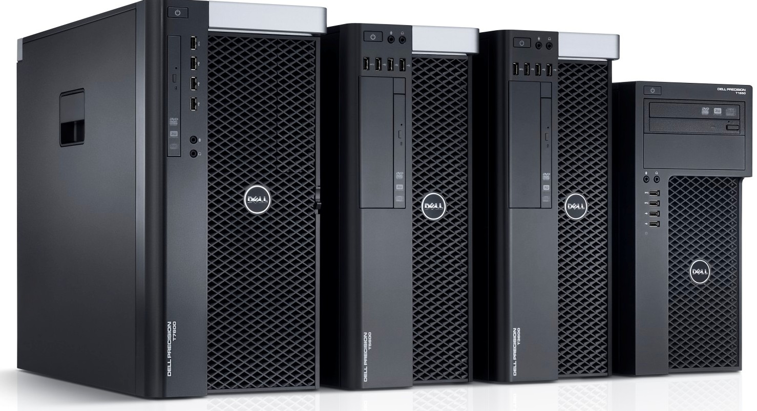Dell Precision Tower Workstation Family. Features T7600, T5600, T3600, and T1650 tower workstations.